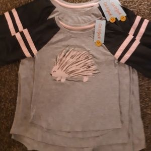 3/4 Length Sleeved Shirt Pink/Gray Porcupine